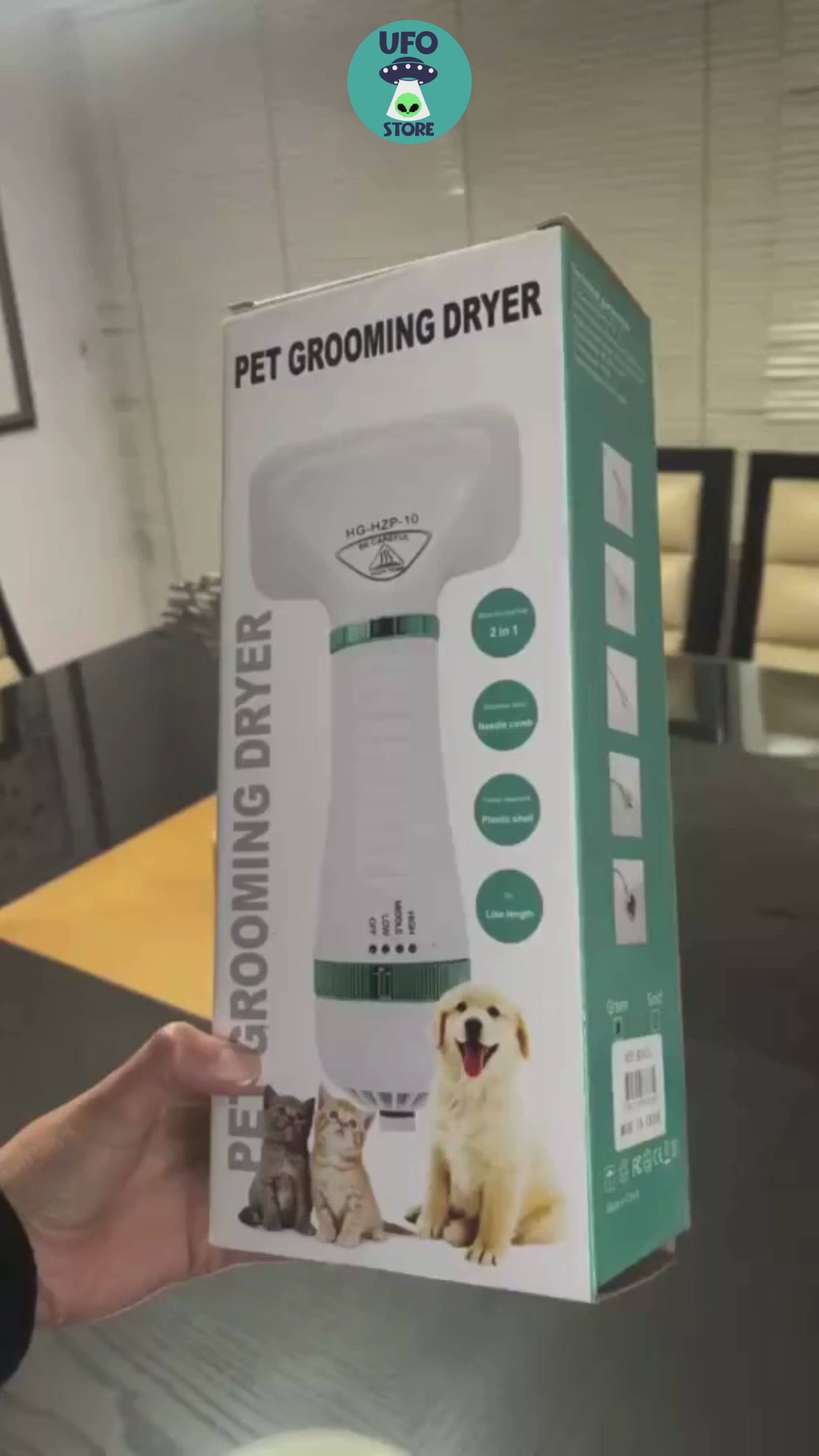 Peine con Secador para Mascotas