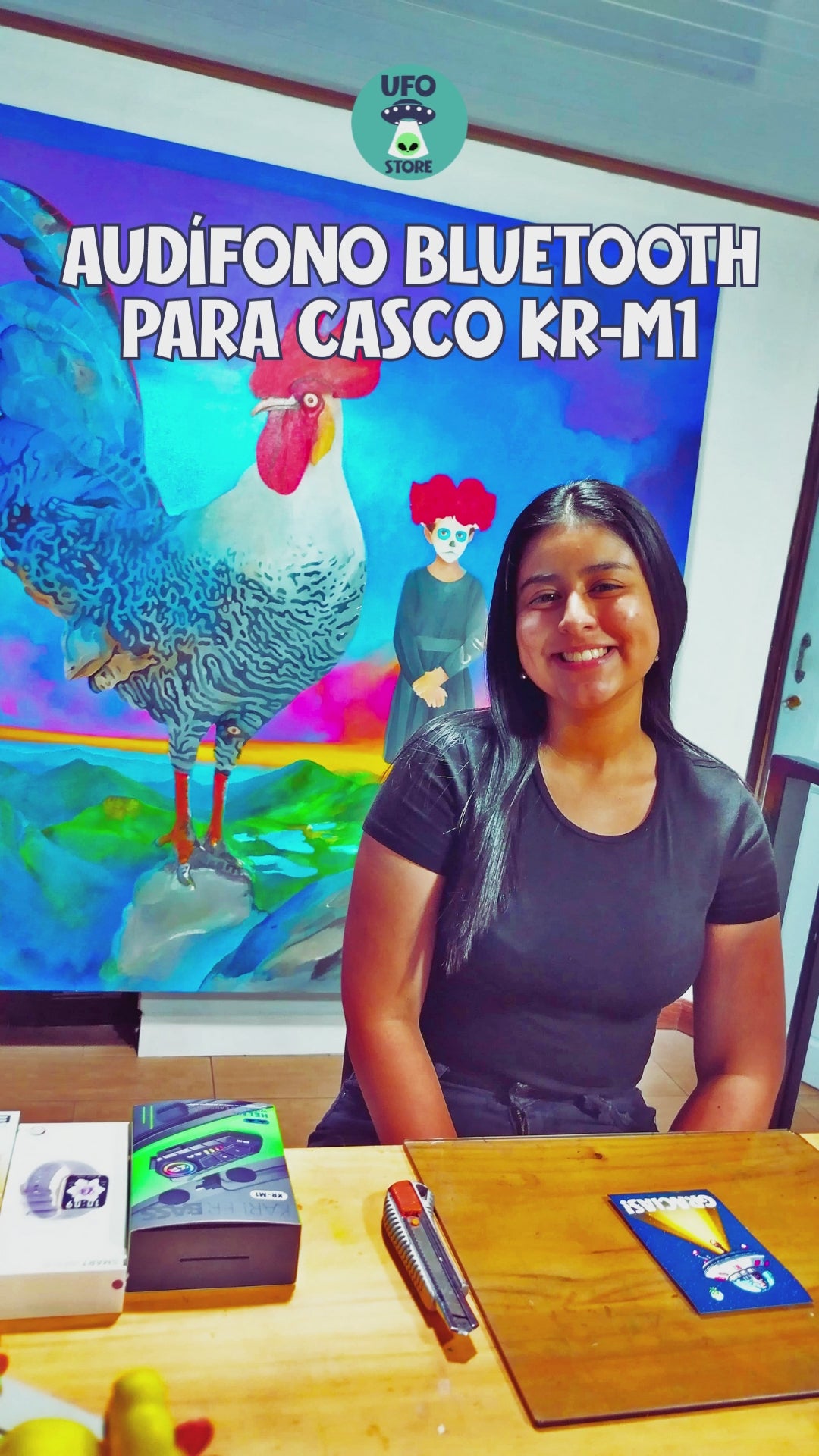 Audífono con Micrófono Bluetooth para Casco KR-M1 | Karler Bass