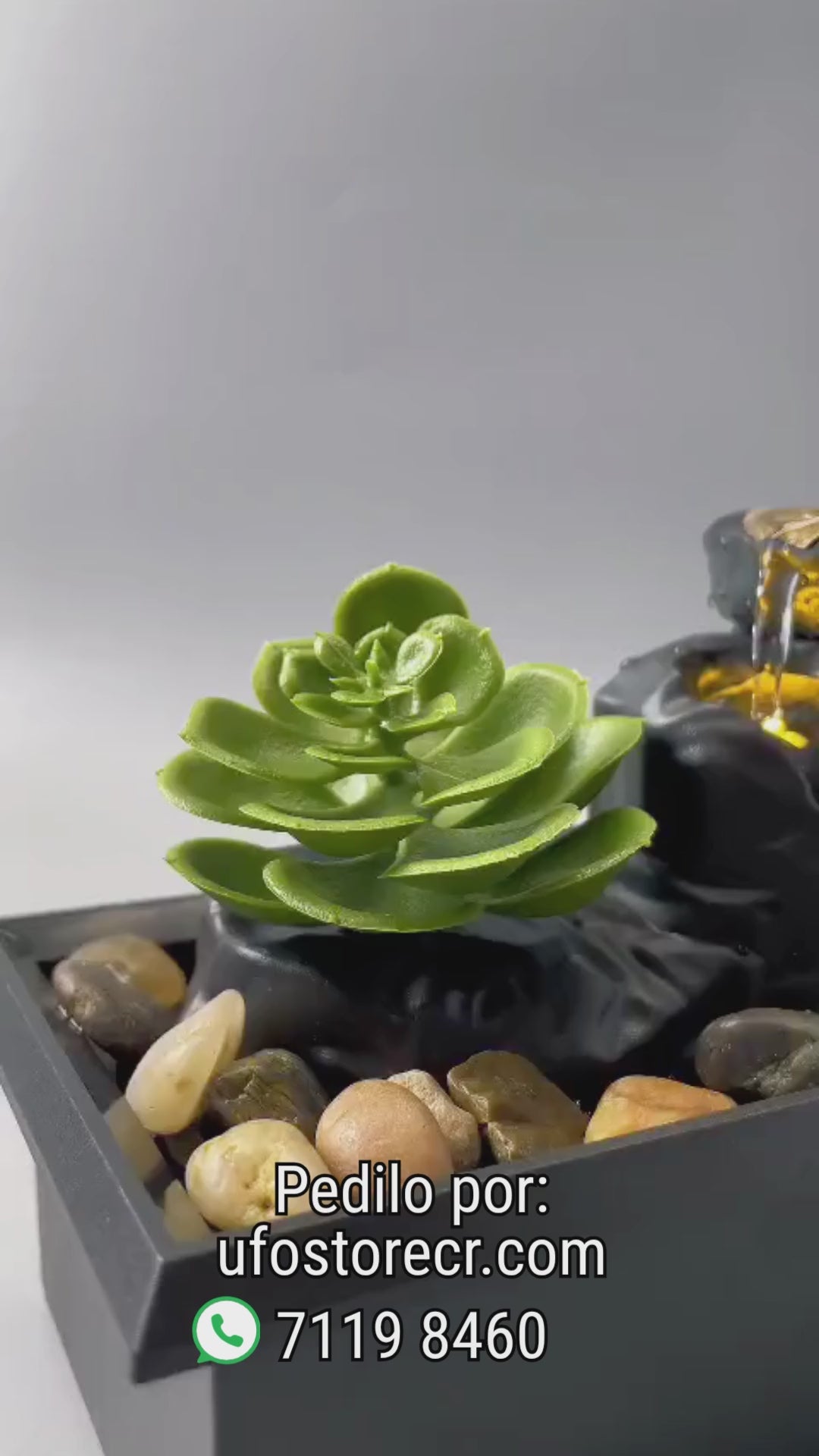 Adorno Fuente de Mesa con Luz LED