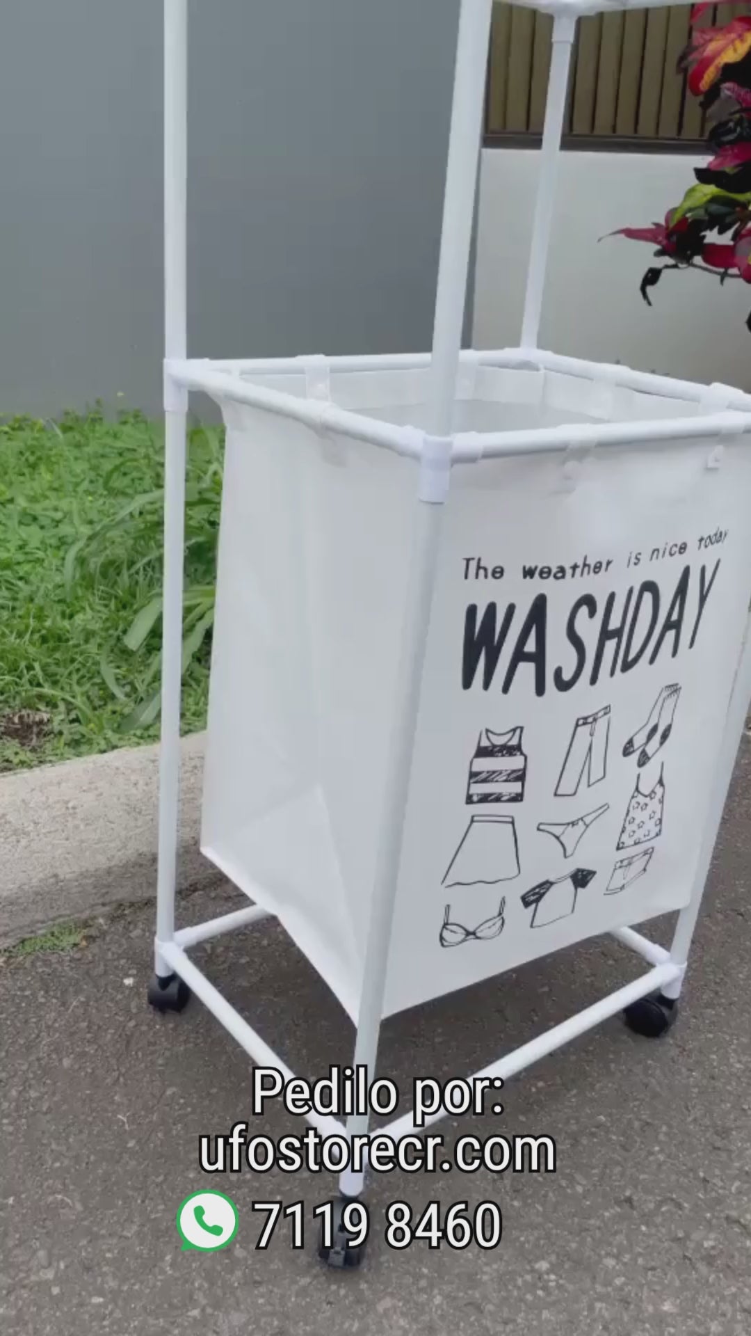 Organizador de Ropa con 2 Repisas y Canasta Inferior