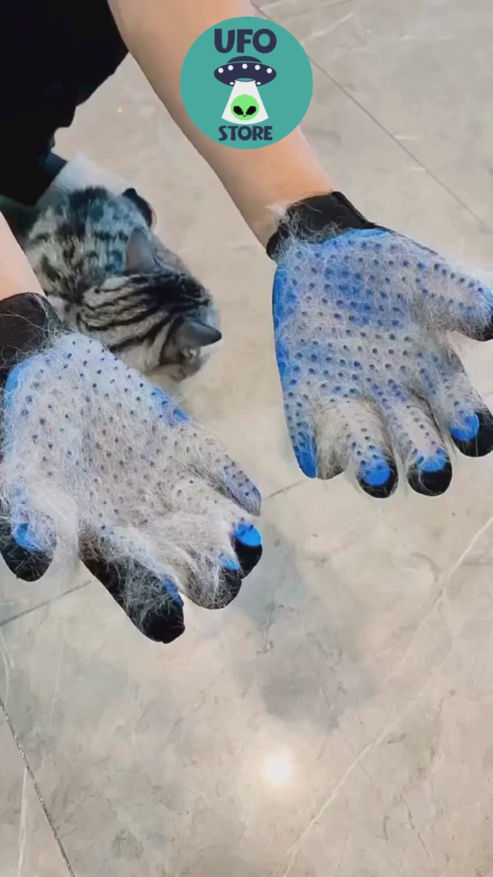 Guante para Peinar Mascotas – Recolección de Pelo para Perros y Gatos