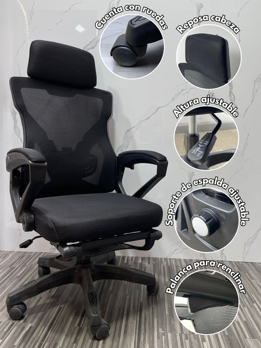 Silla Ejecutiva c/inclin y posa pie columbia