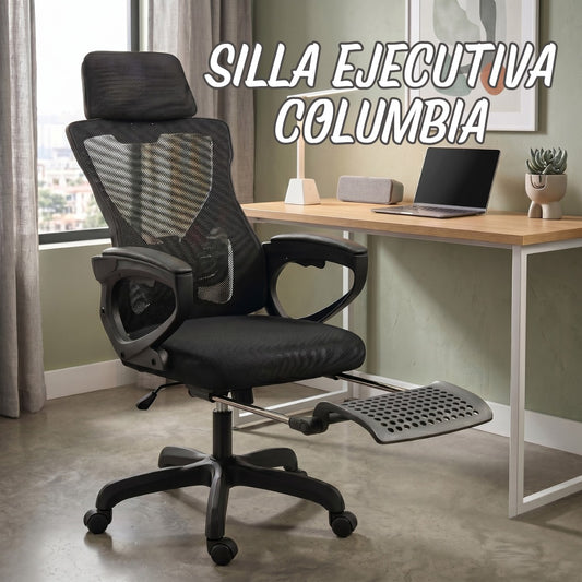 Silla Ejecutiva c/inclin y posa pie columbia