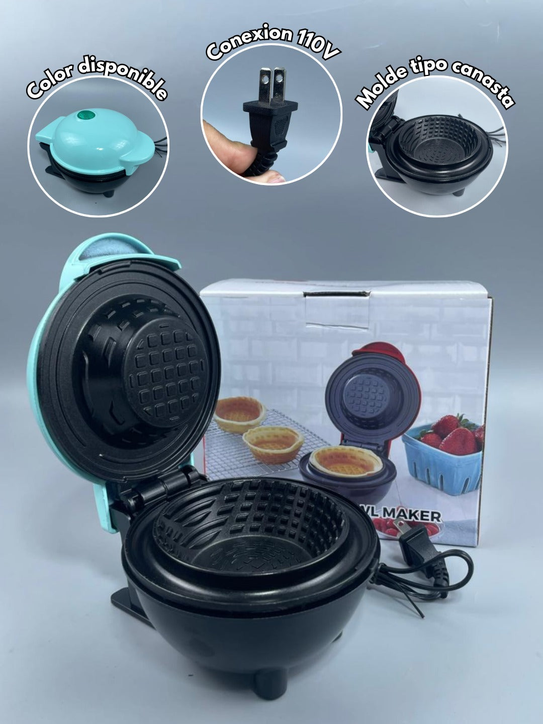 Waflera para hacer canastas 110v